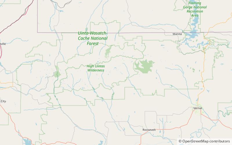 mount emmons high uintas wilderness location map