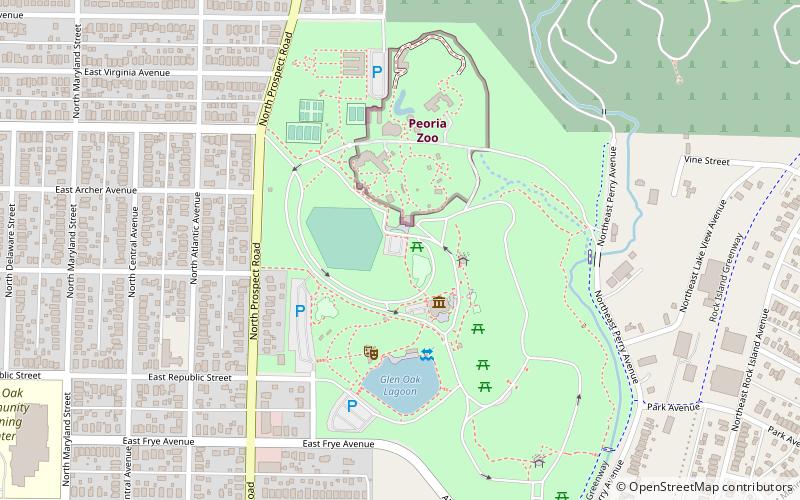 Peoria Zoo location map