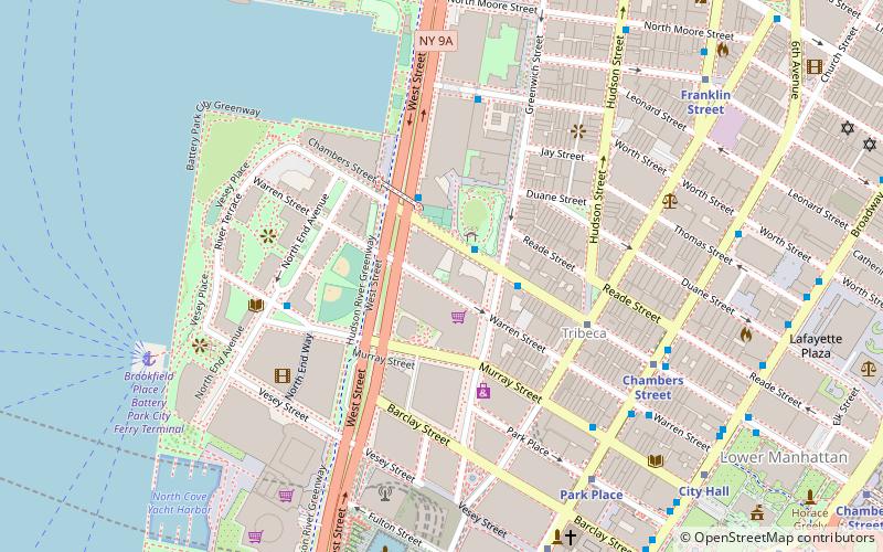 tribeca dog run nueva york location map