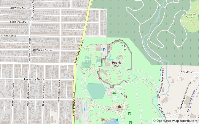 Luthy Botanical Garden location map