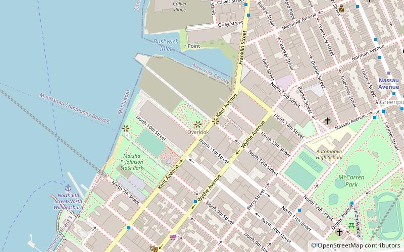 Bushwick Inlet Park location map