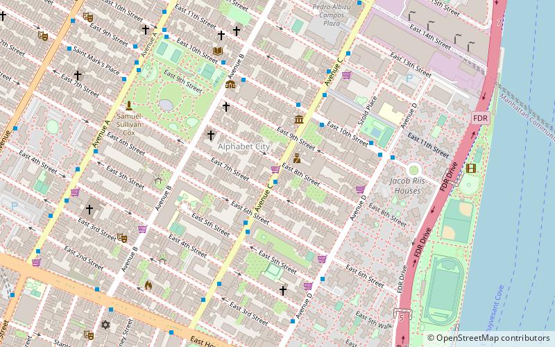 Avenida C location map