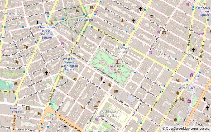 Washington Square Arch location map