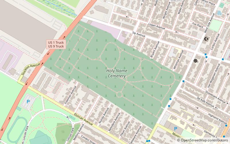 holy name cemetery jersey city location map