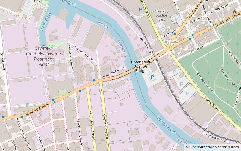 Greenpoint Avenue Bridge location map