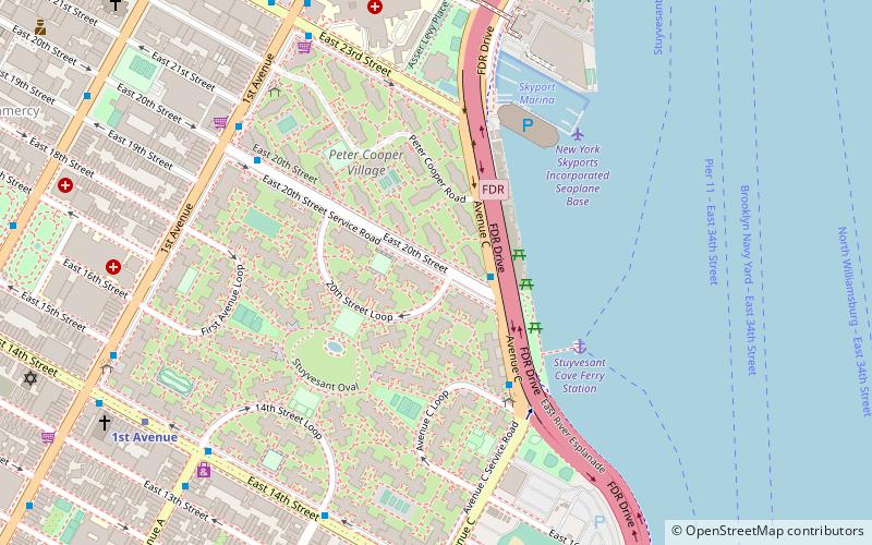 Franklin D. Roosevelt East River Drive location map