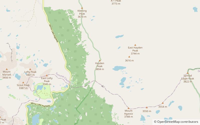 Hayden Peak location map