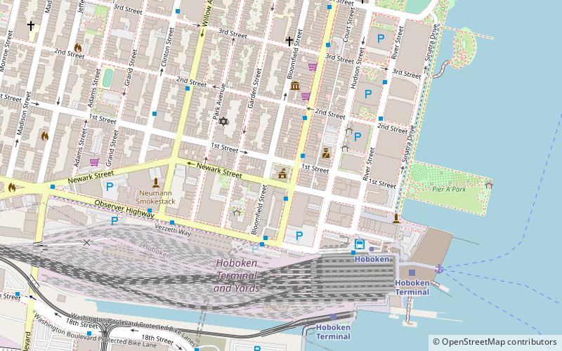Hoboken City Hall location map