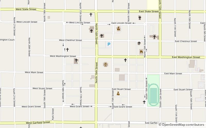 Page County Courthouse location map