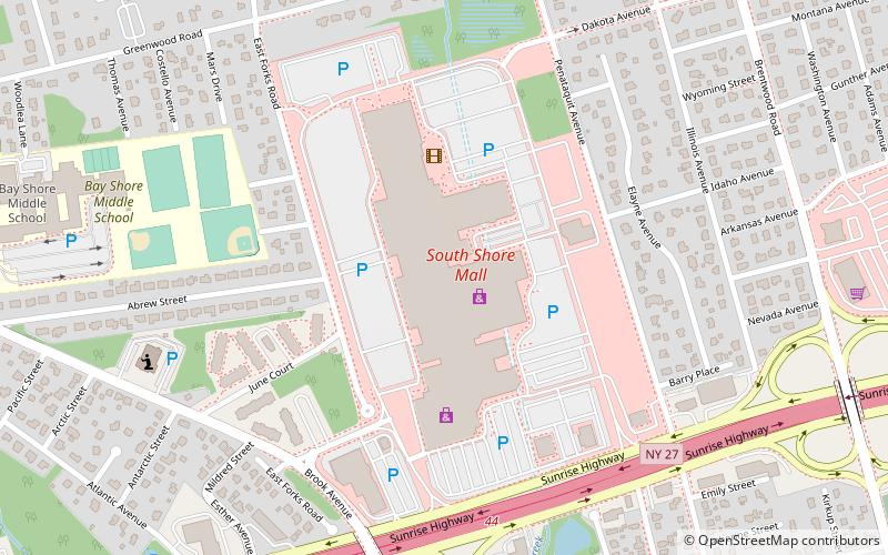 Westfield South Shore location map