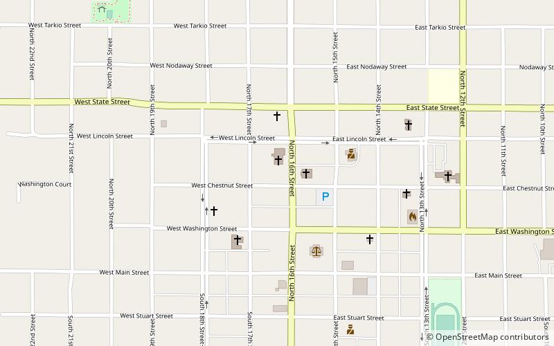 Clarinda Carnegie Library location map