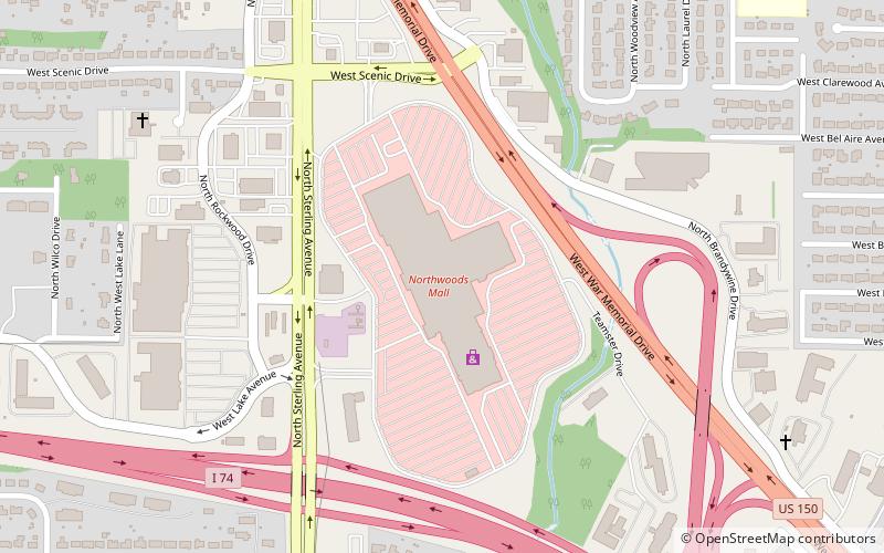 Northwoods Mall location map