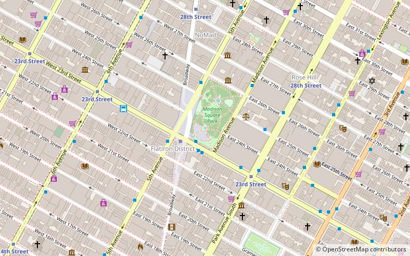 Madison Square Park Fountain location map