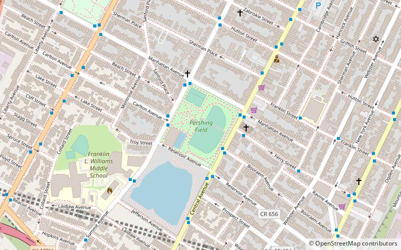 Pershing Field location map