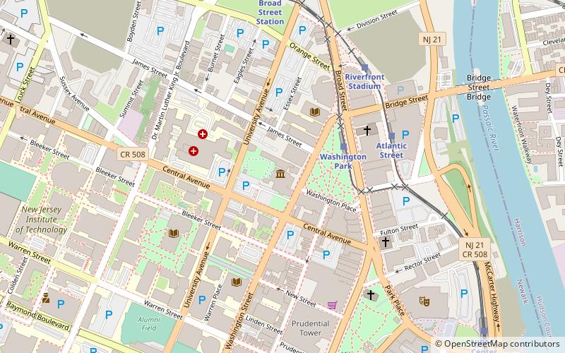 Newark Museum location map