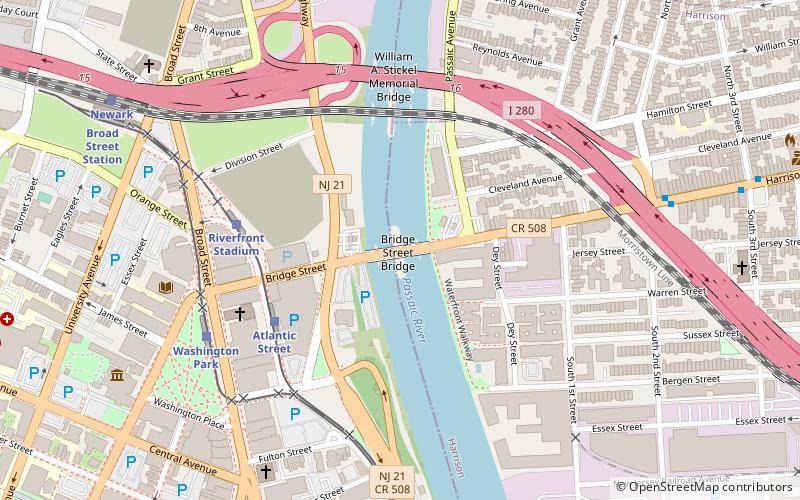 Bridge Street Bridge location map