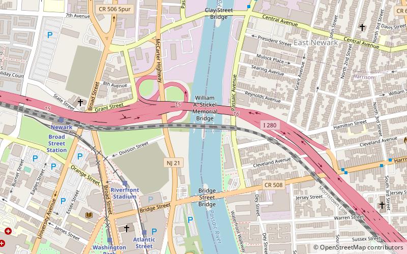 Newark Drawbridge location map