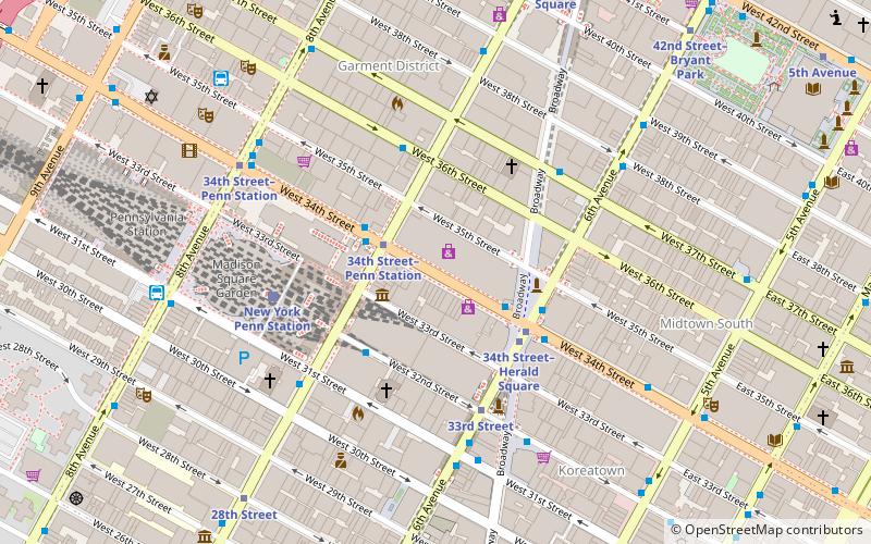 34th Street location map