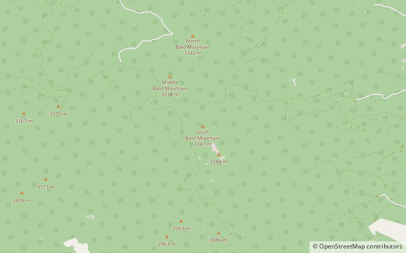 south bald mountain foret nationale de roosevelt location map