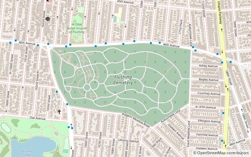 Flushing Cemetery location map