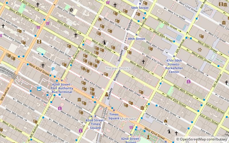 Theater District location map