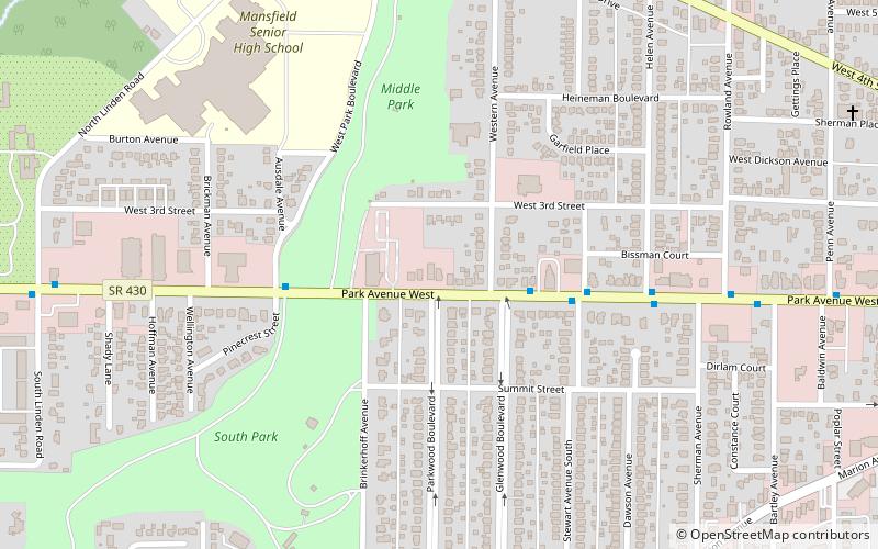 jacob h barr house mansfield location map