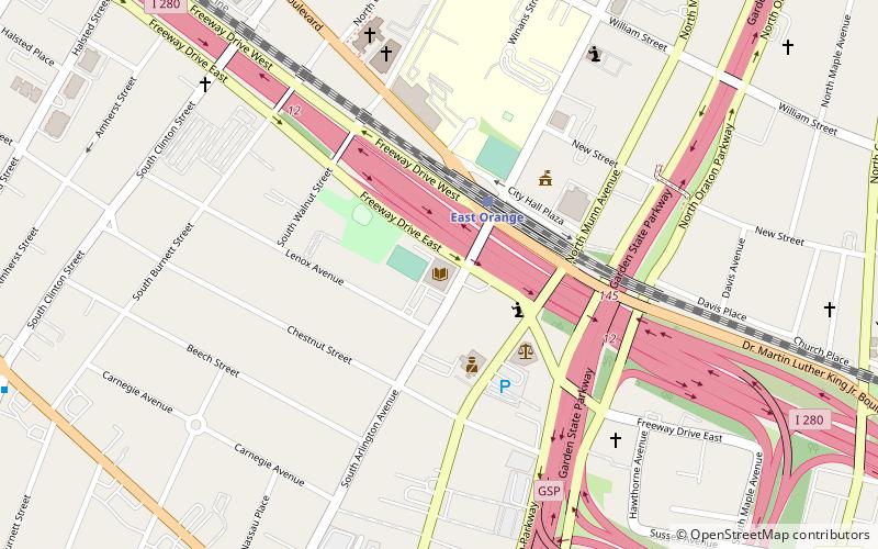 East Orange Public Library location map