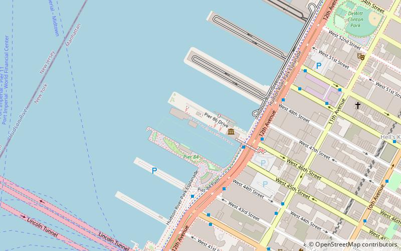 USS Intrepid location map