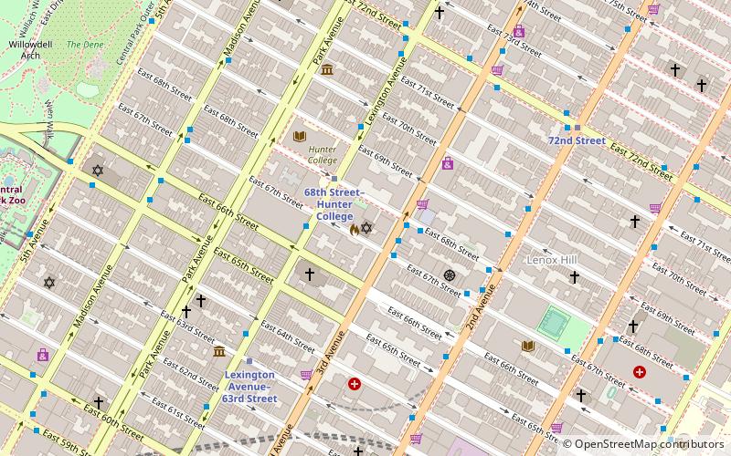 Sinagoga de Park East location map