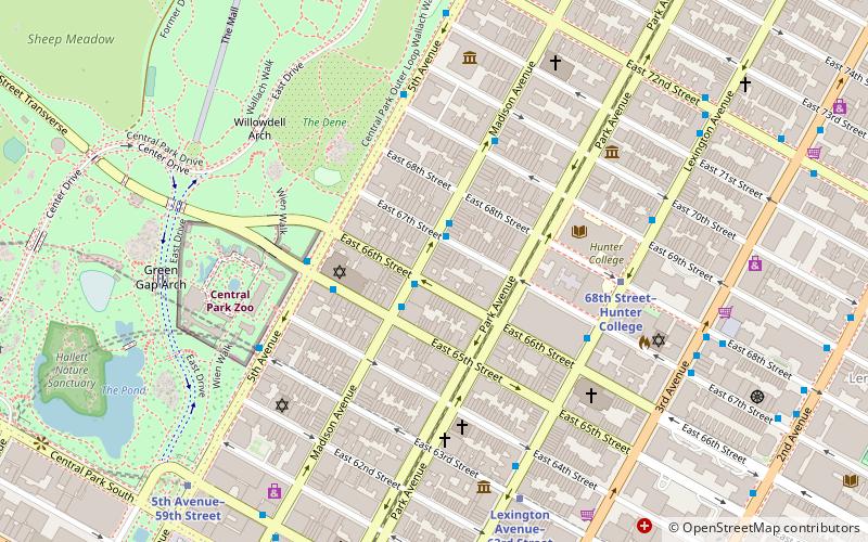 66th street new york city location map