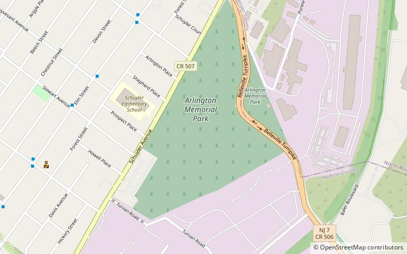 Arlington Memorial Park location map