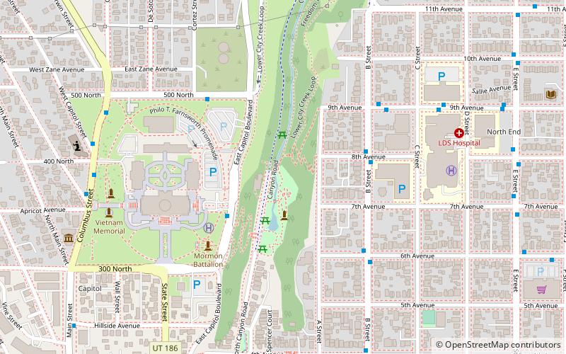 145th Field Artillery Monument location map