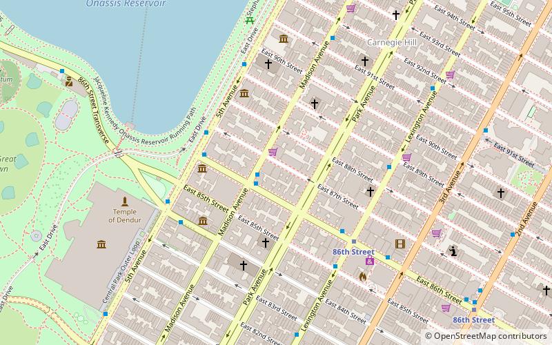 Park Avenue Synagogue location map