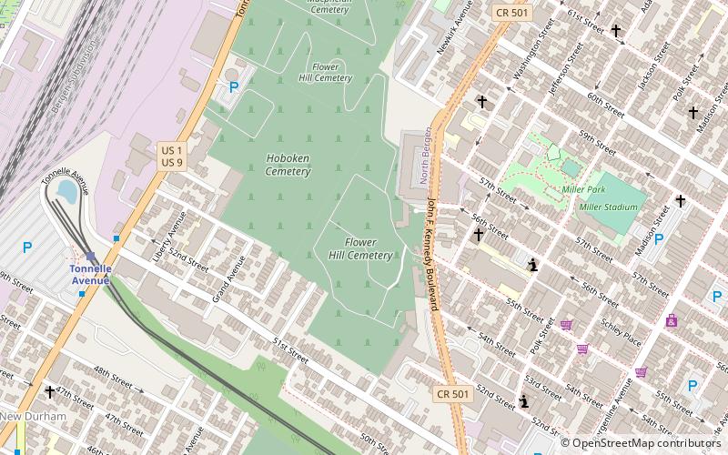 Hoboken Cemetery location map
