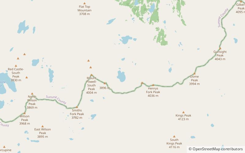 cliff lake high uintas wilderness location map