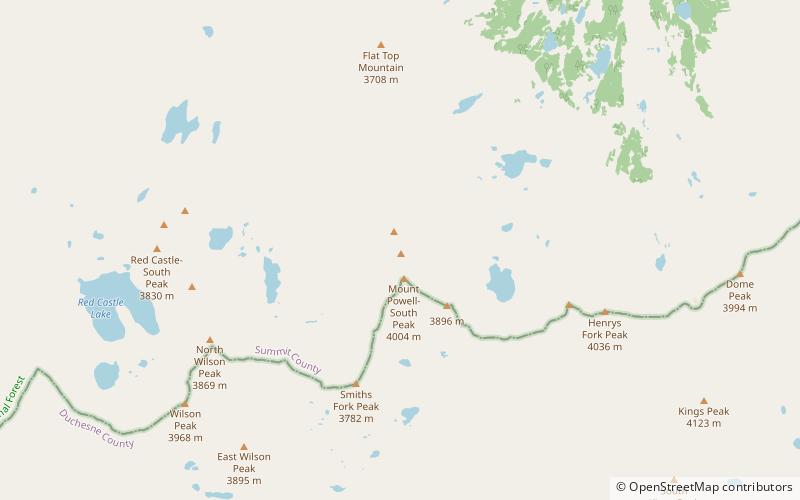 mount powell high uintas wilderness location map
