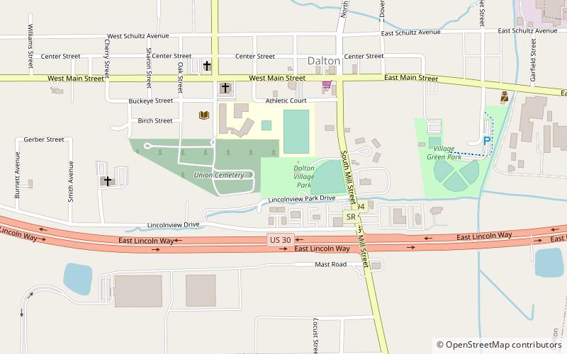 Dalton location map
