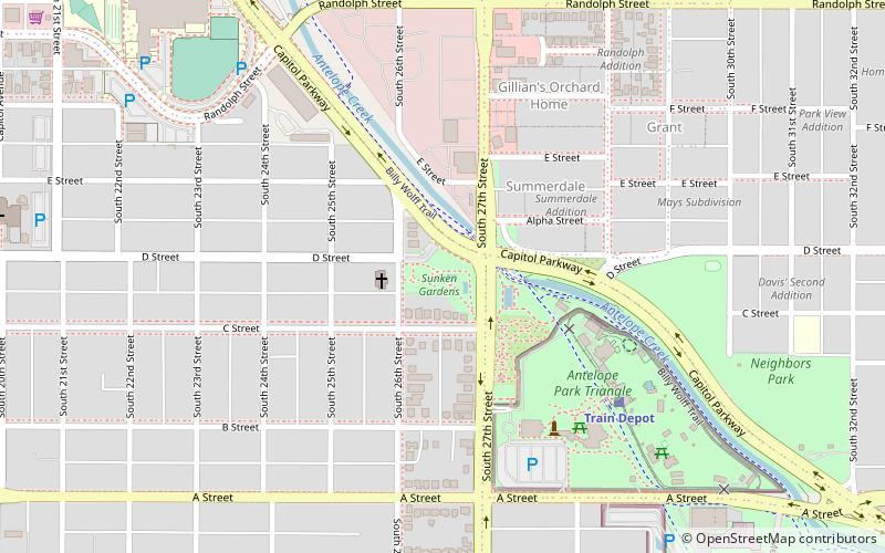 Sunken Gardens location map