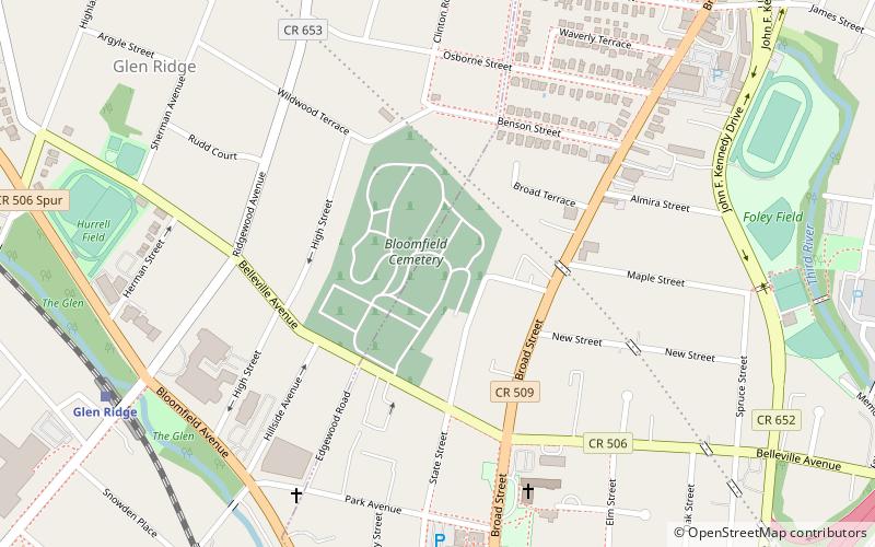 Bloomfield Cemetery location map