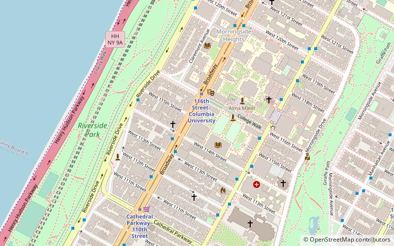 Columbia University location map