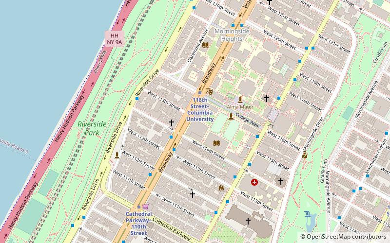 Columbia University Bookstore location map