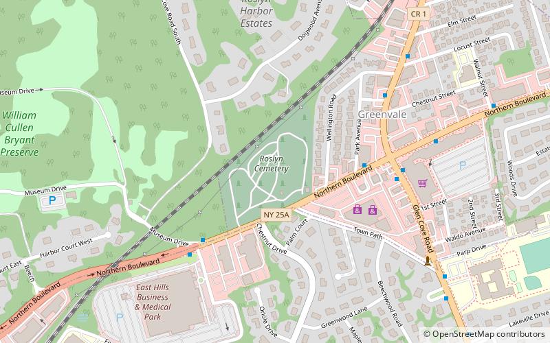 Roslyn Cemetery location map