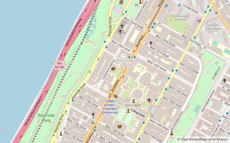 Barnard College location map