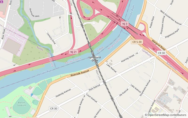 Eighth Street Bridge location map