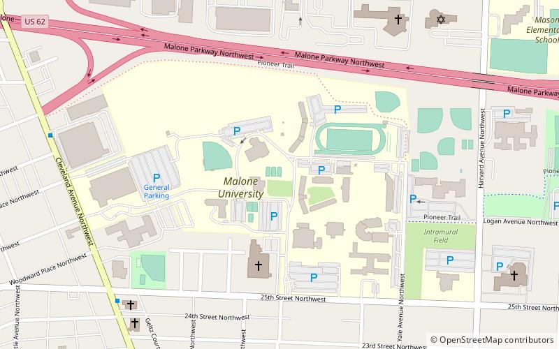 Malone University location map