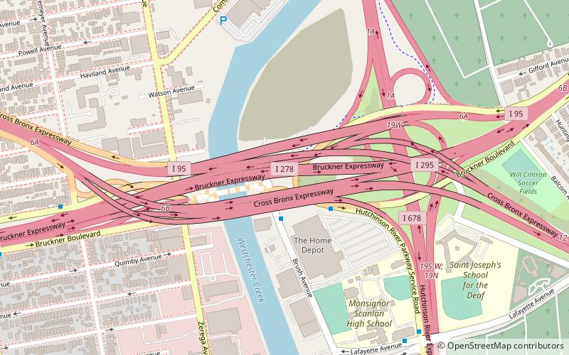 Bruckner Interchange location map