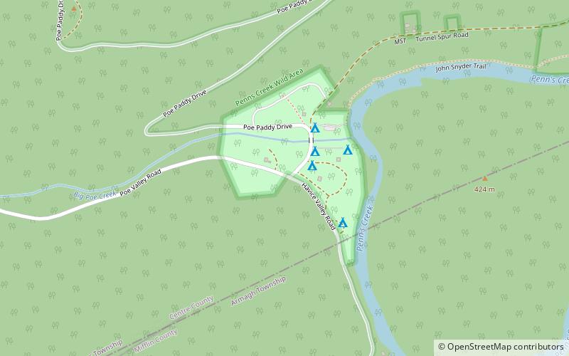 Poe Paddy State Park location map