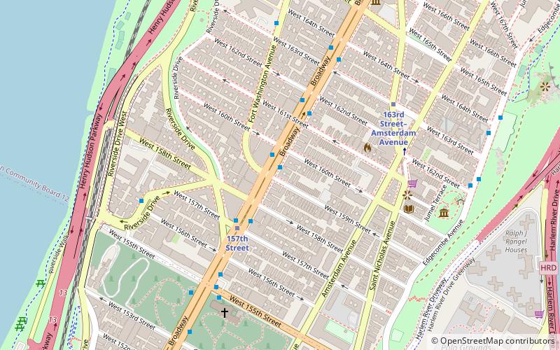 Boxers NYC Washington Heights location map