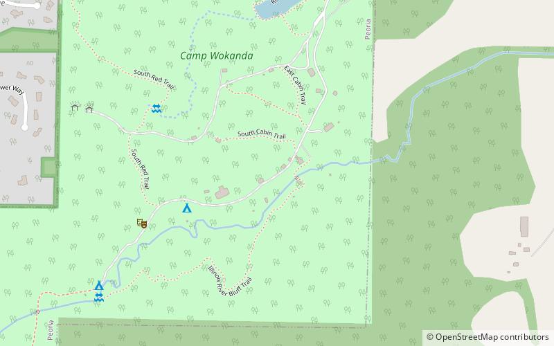 illinois river bluff trail peoria location map