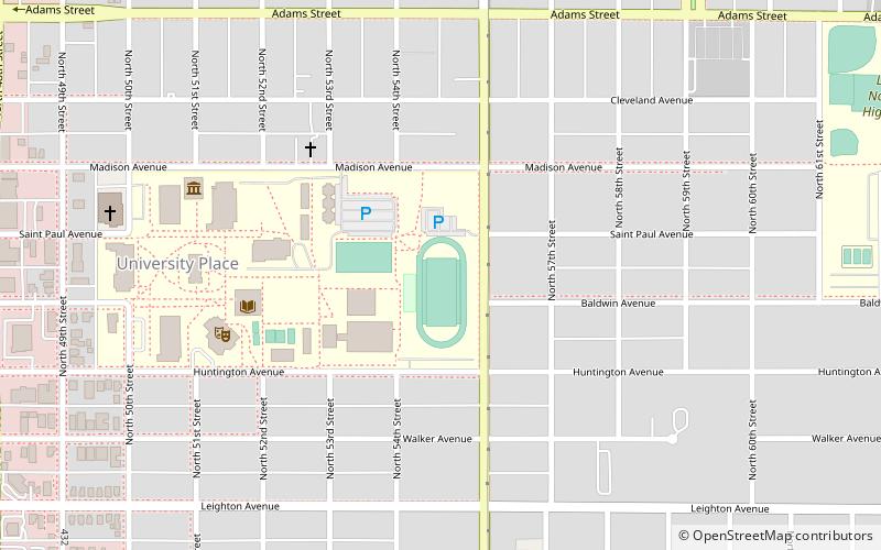 Abel Stadium location map